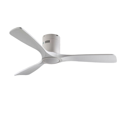52" Matte White Solid Wood Ceiling Fan with Dimmable LED - view 17