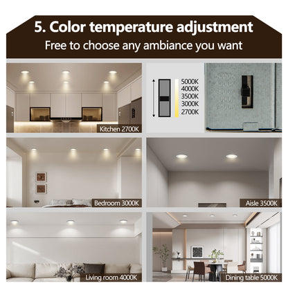 4" Ultra-Thin LED Recessed Ceiling Light, Set of 12 - view 4