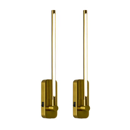Gold Battery Operated LED Wall Sconce with Remote - view 9
