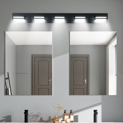 5-Light Black Minimalist LED Vanity Light - view 2