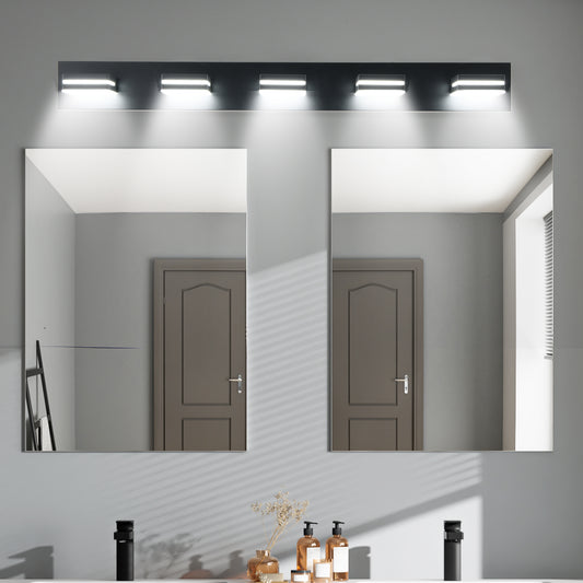 5-Light Black Minimalist LED Vanity Light - view 2