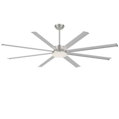 88" Silver Industrial Aluminum Ceiling Fan with Remote - view 18