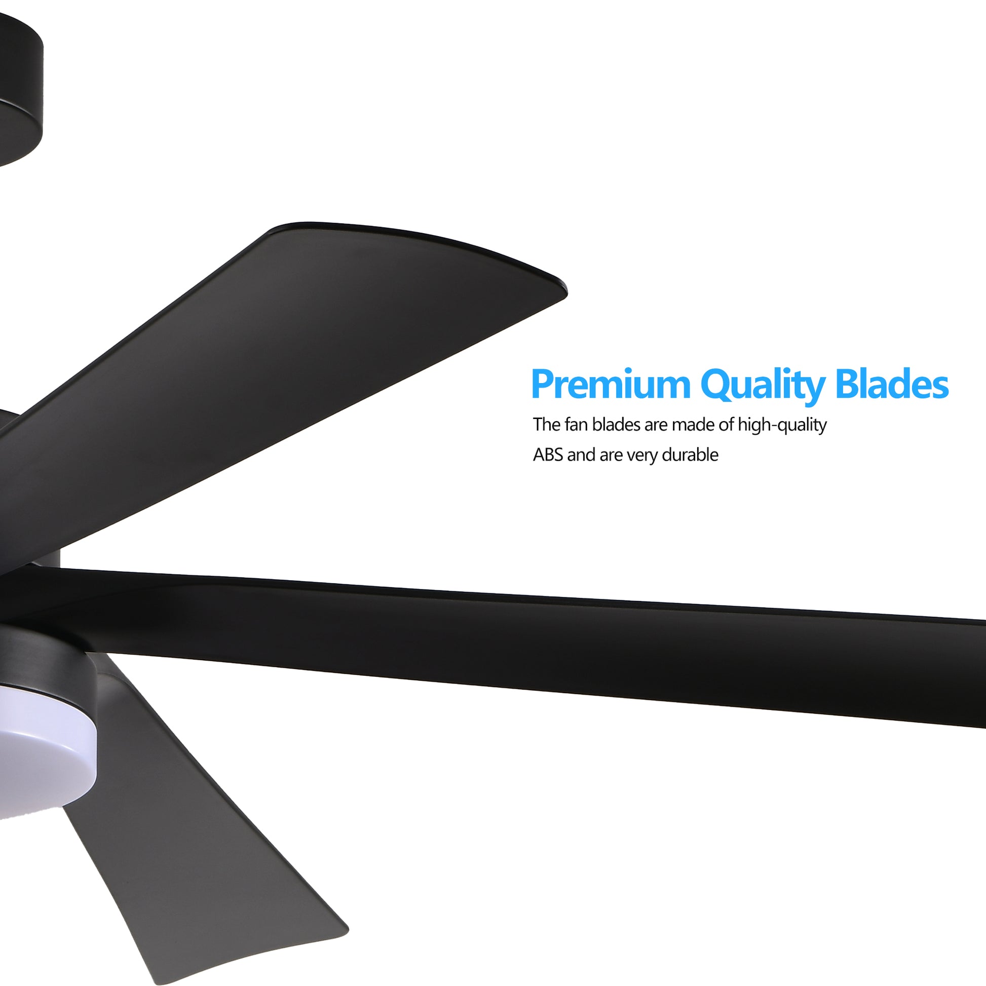 65" Black 5-Blade Ceiling Fan with Dimmable LED - view 8