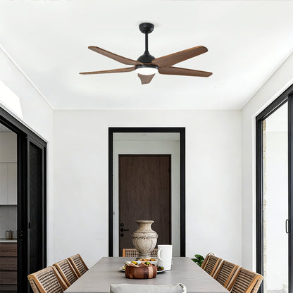 52" Black Brown Reversible Ceiling Fan with Light - view 5