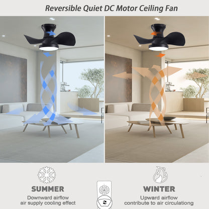 Matte Black Ceiling Fan with Light & Remote - view 6