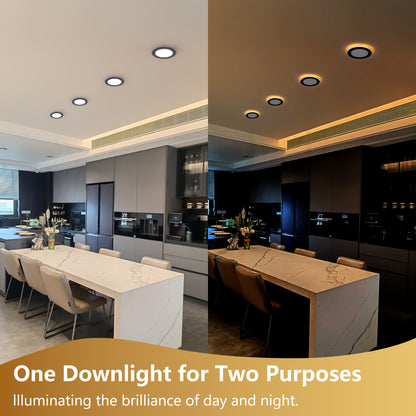 6" Black LED Recessed Ceiling Light, 12-Pack - view 2