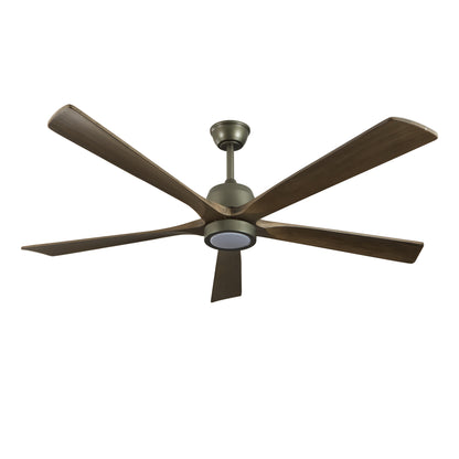 60" Olive Green Wood Ceiling Fan with Remote - view 9