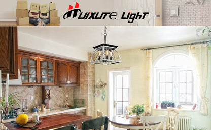 4-Light White Farmhouse Chandelier - view 5
