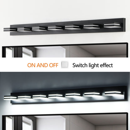 7-Light Black Minimalist LED Vanity Light - view 6
