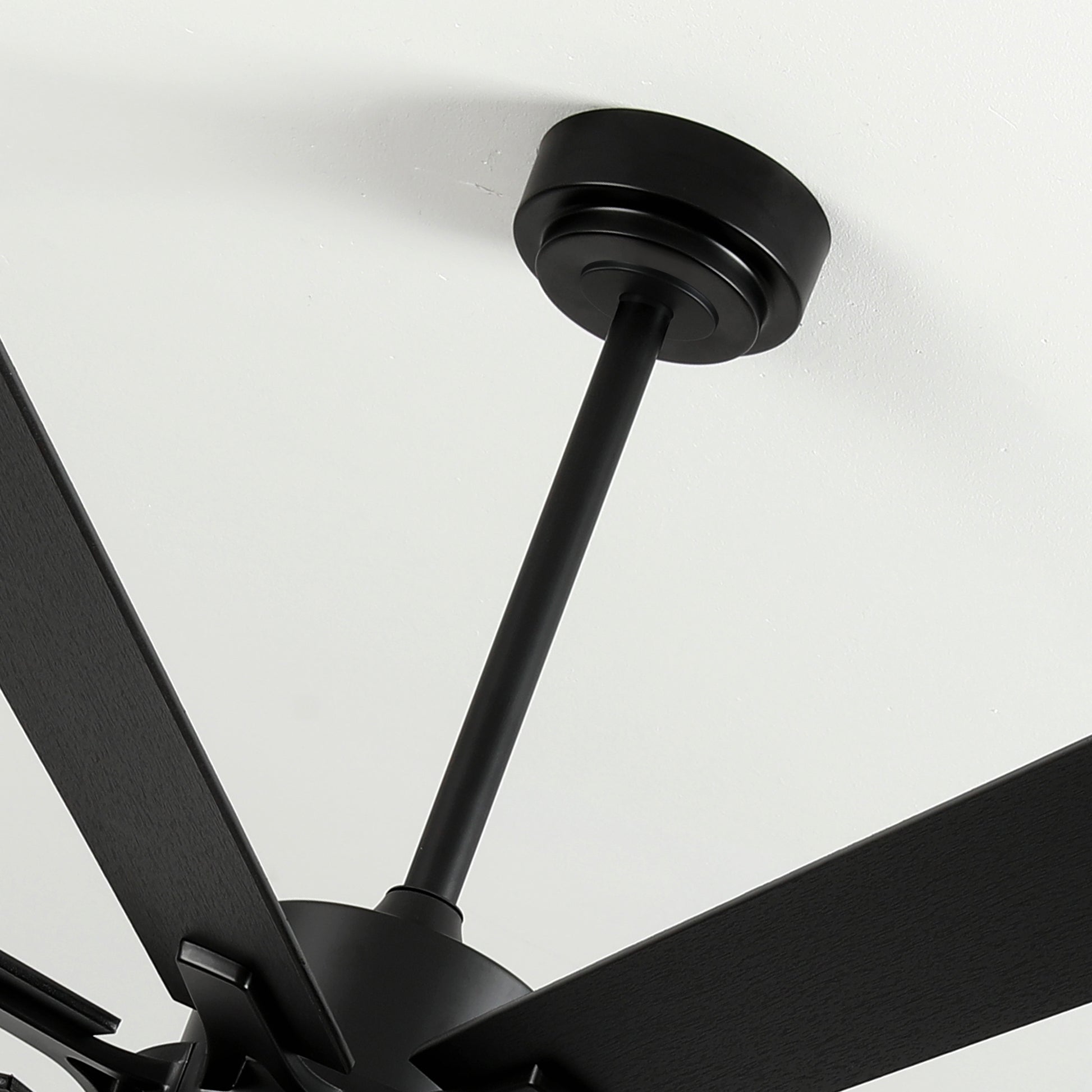 72" Matte Black 8-Blade Ceiling Fan with Dimmable LED - view 17