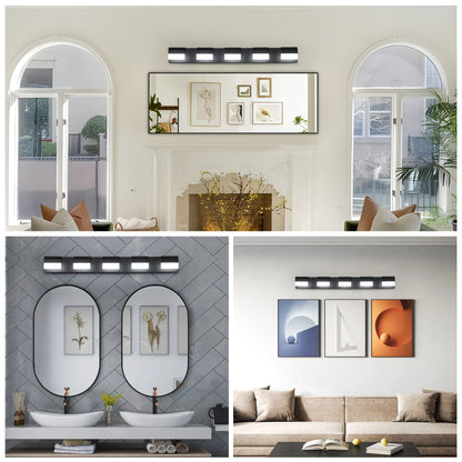 5-Light Modern Black LED Vanity Light - view 7
