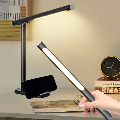 Adjustable Black LED Desk Lamp with USB Port