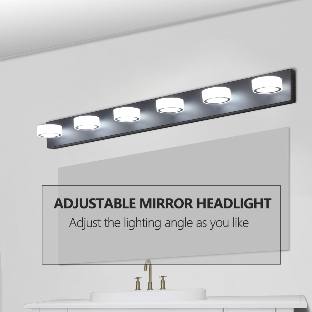 45" 6-Light Black LED Vanity Wall Light - view 5