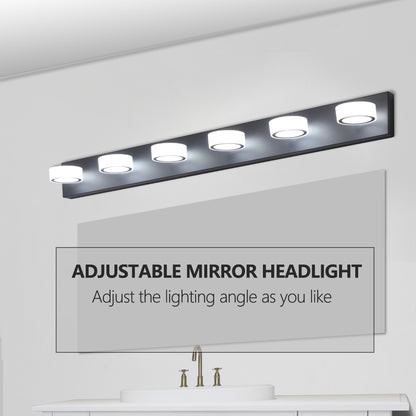 45" 6-Light Black LED Vanity Wall Light - view 5