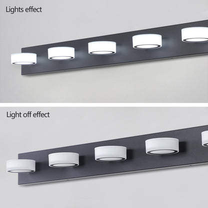 37" 5-Light Black LED Vanity Wall Light - view 10