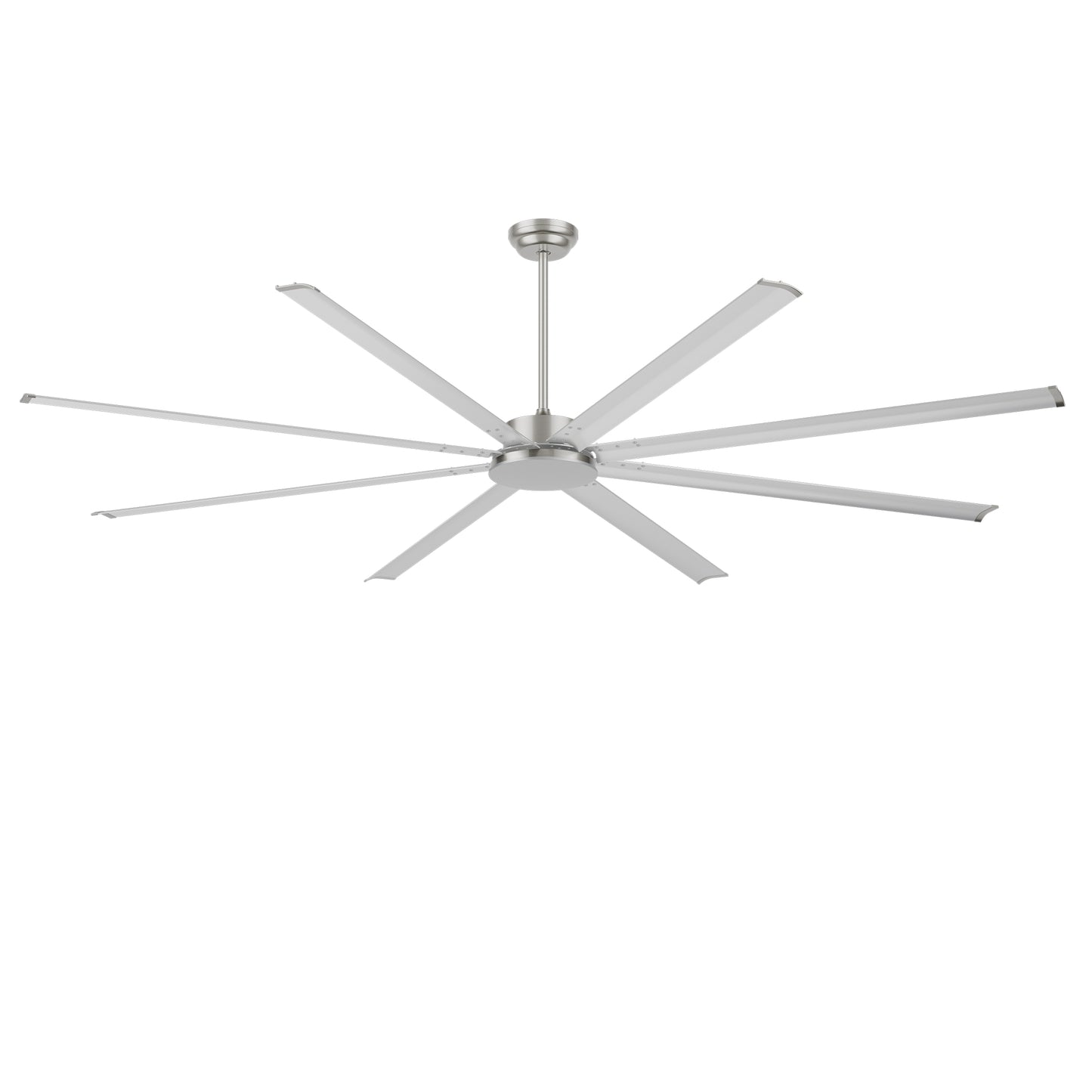 96" Silver Industrial Ceiling Fan with Light & Remote - view 21