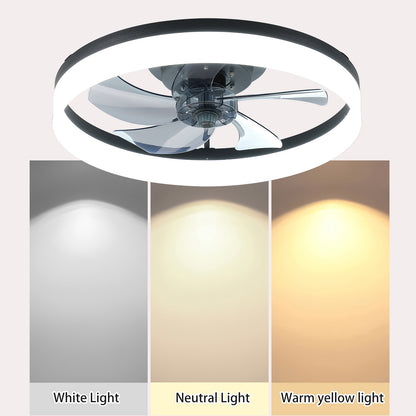 20" Black Low Profile Ceiling Fan with Dimmable LED - view 5