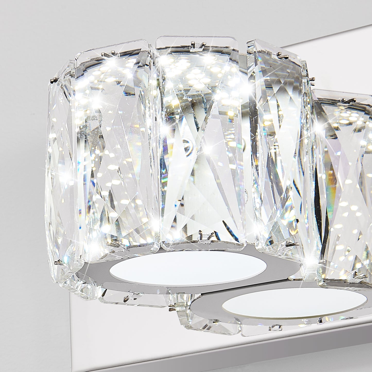 41" 6-Light Chrome Crystal Vanity Wall Light - view 7