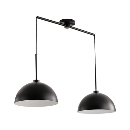 41" Matte Black Industrial Double Pendant Light - view 10