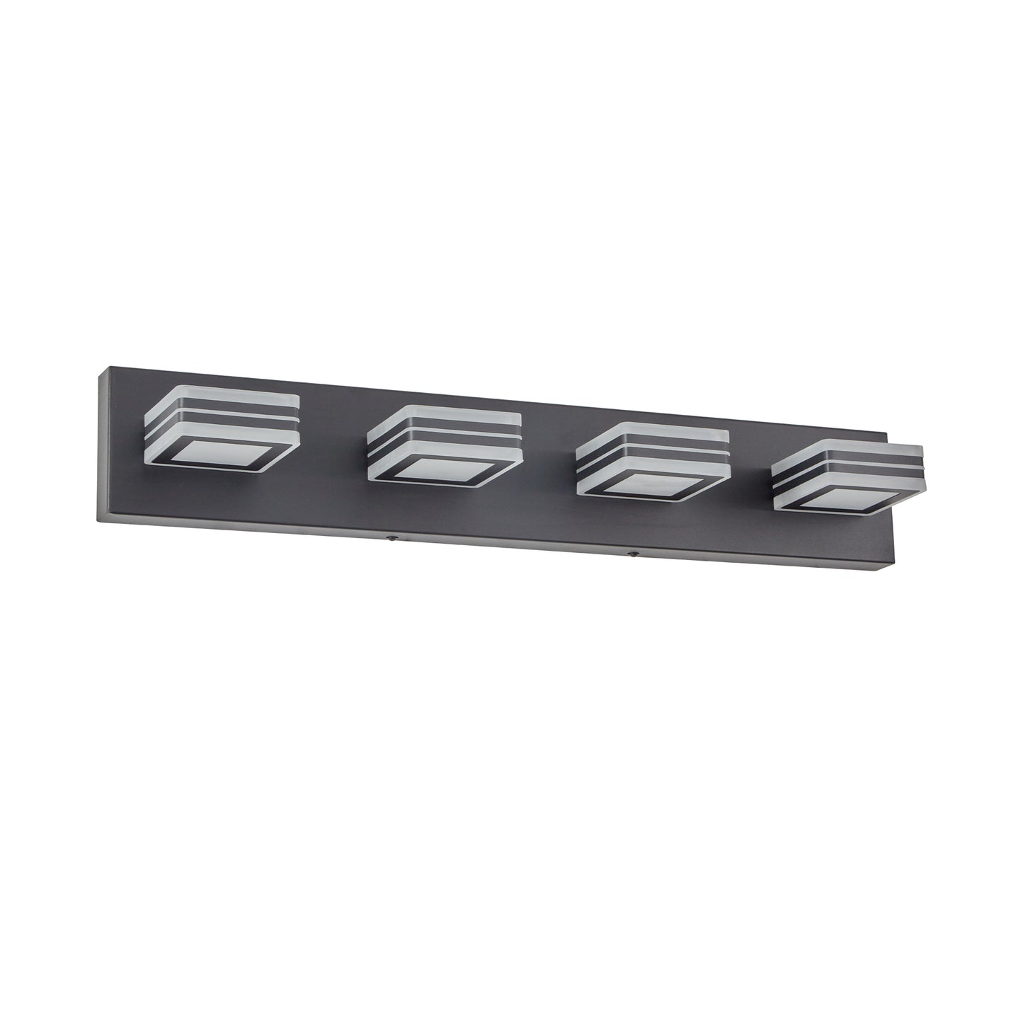 26" 4-Light Black LED Vanity Light with Acrylic Shades - view 9