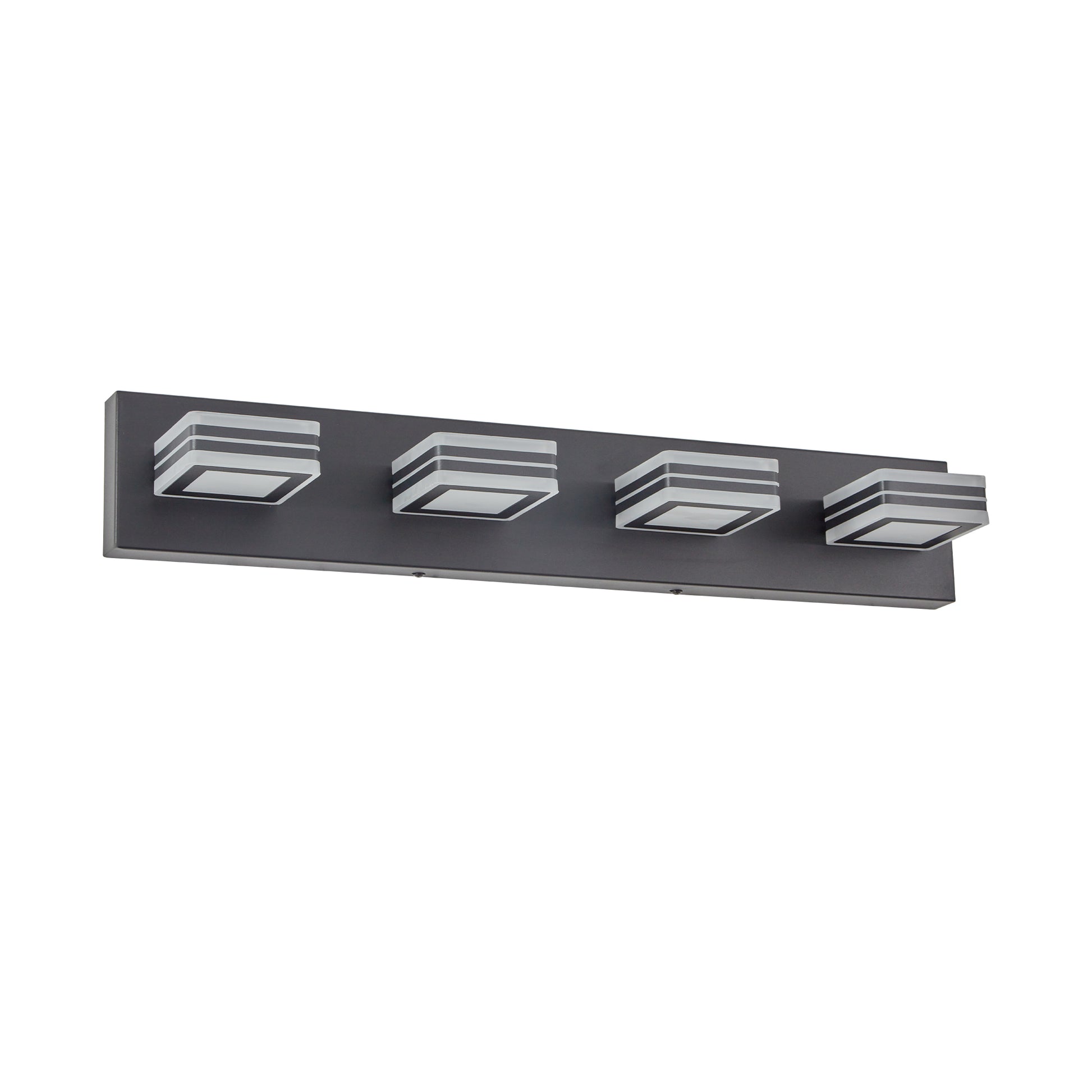 26" 4-Light Black LED Vanity Light with Acrylic Shades - view 9