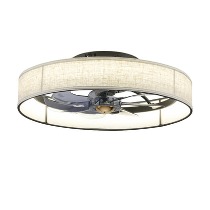 20" Matte Black Fabric Farmhouse Ceiling Fan with Remote - view 23