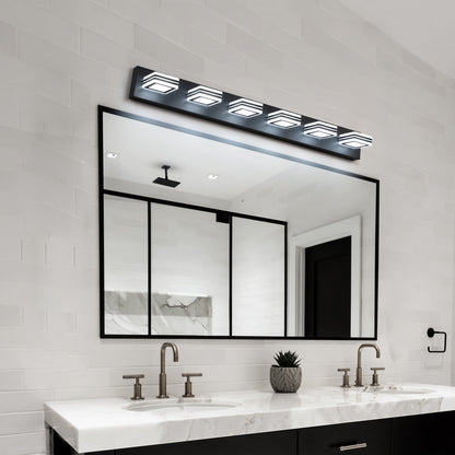 39" 6-Light Black Acrylic LED Vanity Light