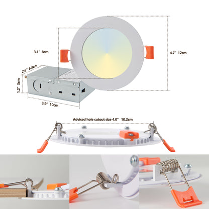 4" Ultra-Thin LED Recessed Ceiling Light, Set of 12 - view 8