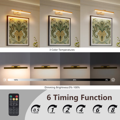 16" Modern Gold Dimmable LED Vanity Light - view 5