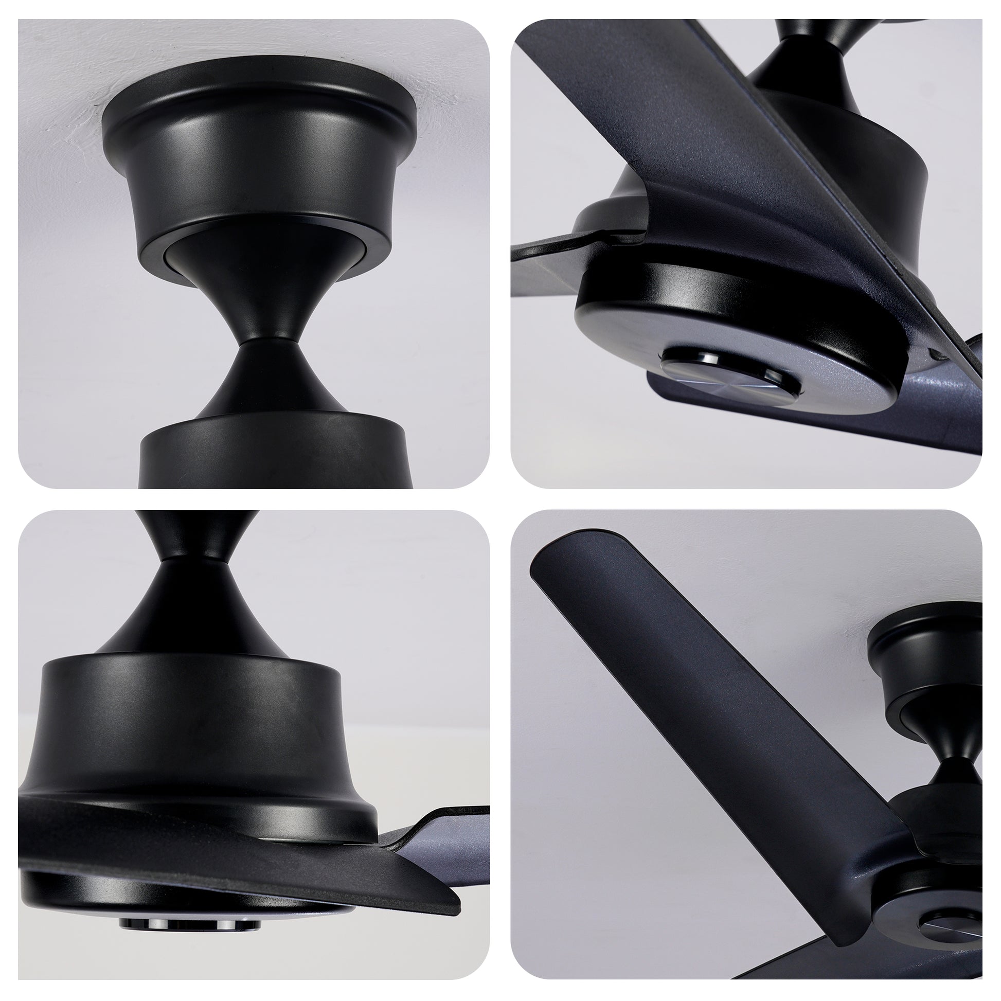 52" Black 3-Blade Ceiling Fan with Remote - view 14