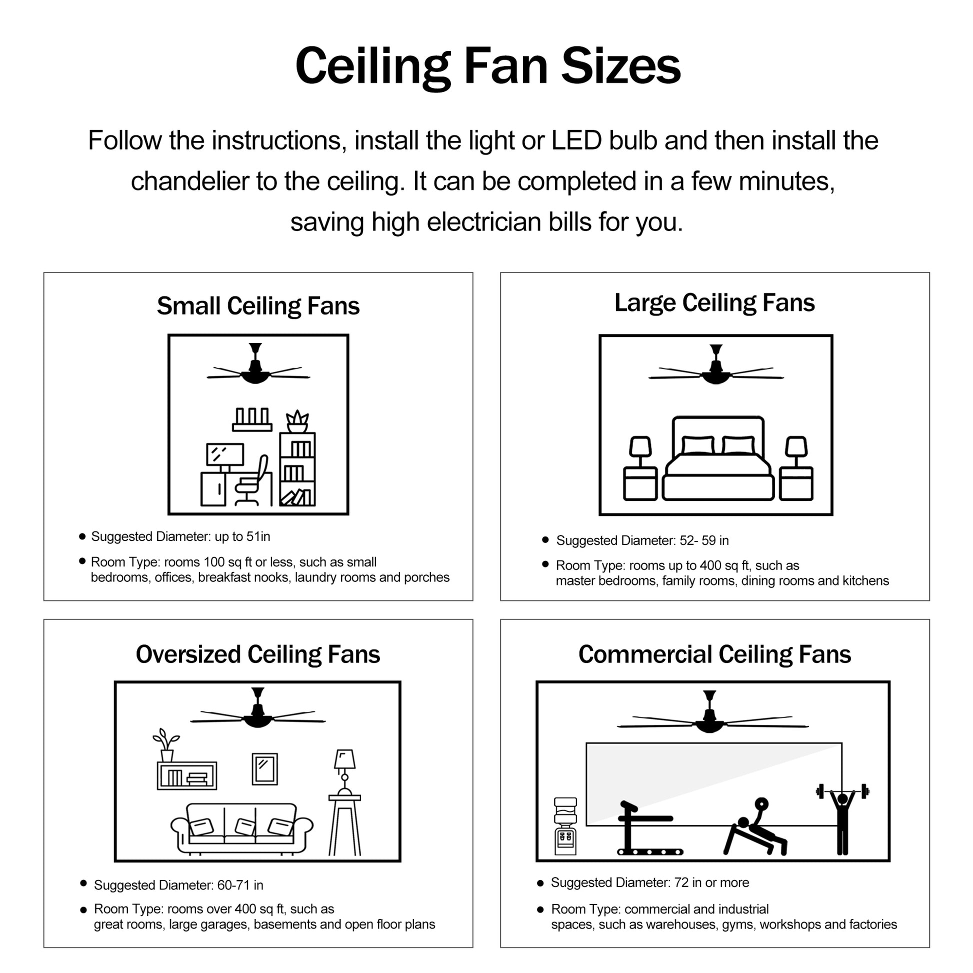 20.63" Rust Red Caged Ceiling Fan with Remote - view 14