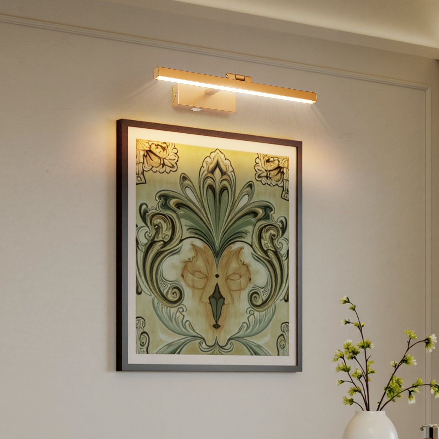 16" Modern Gold Dimmable LED Vanity Light - view 3