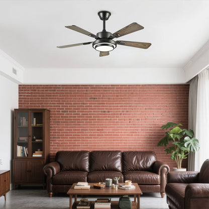 42" Matte Black Ceiling Fan with Dimmable LED Light - view 4