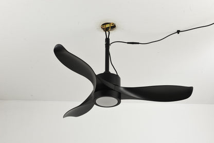 42" Matte Black Outdoor Ceiling Fan with LED Light - view 15