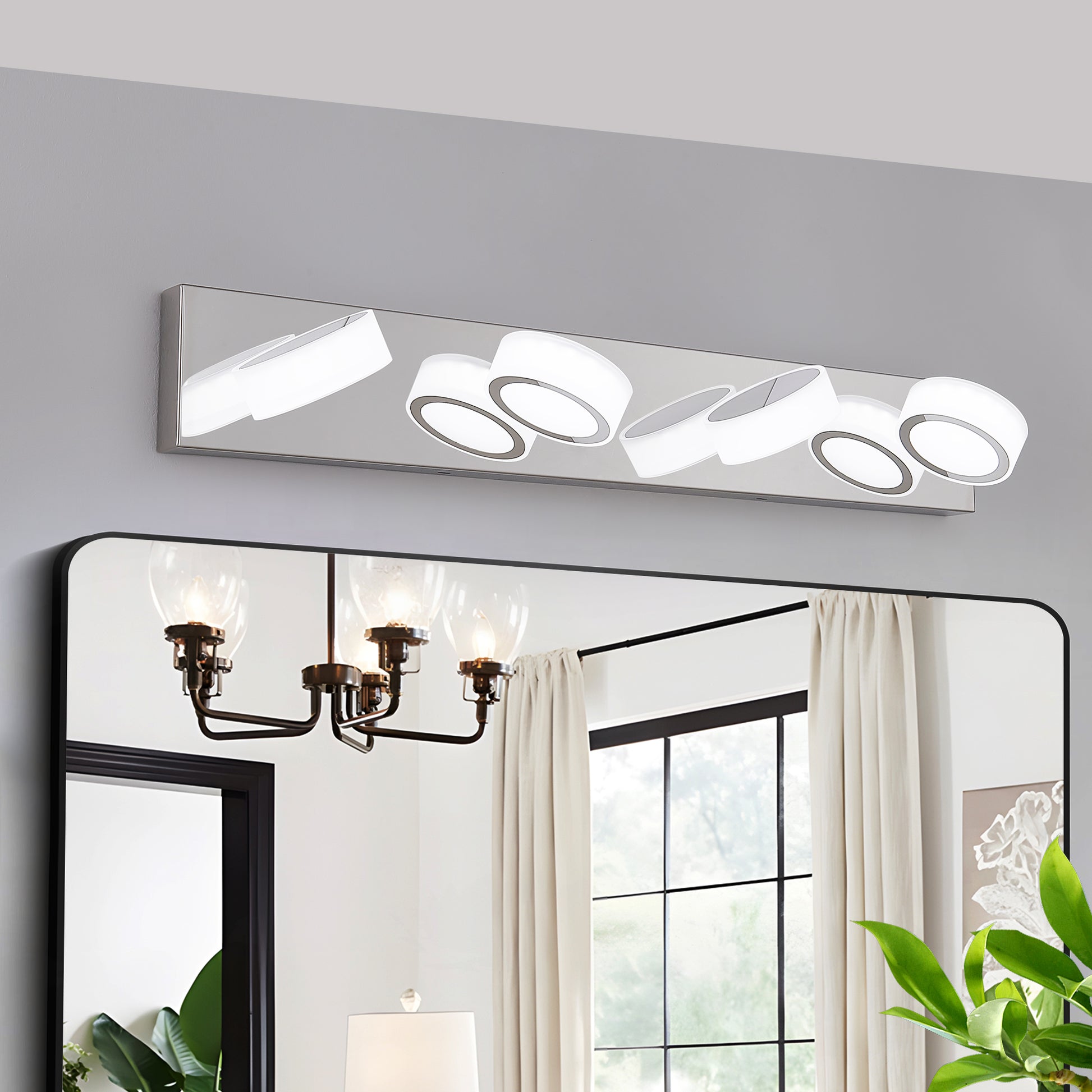 29" Modern 4-Light Chrome LED Vanity Light - view 4