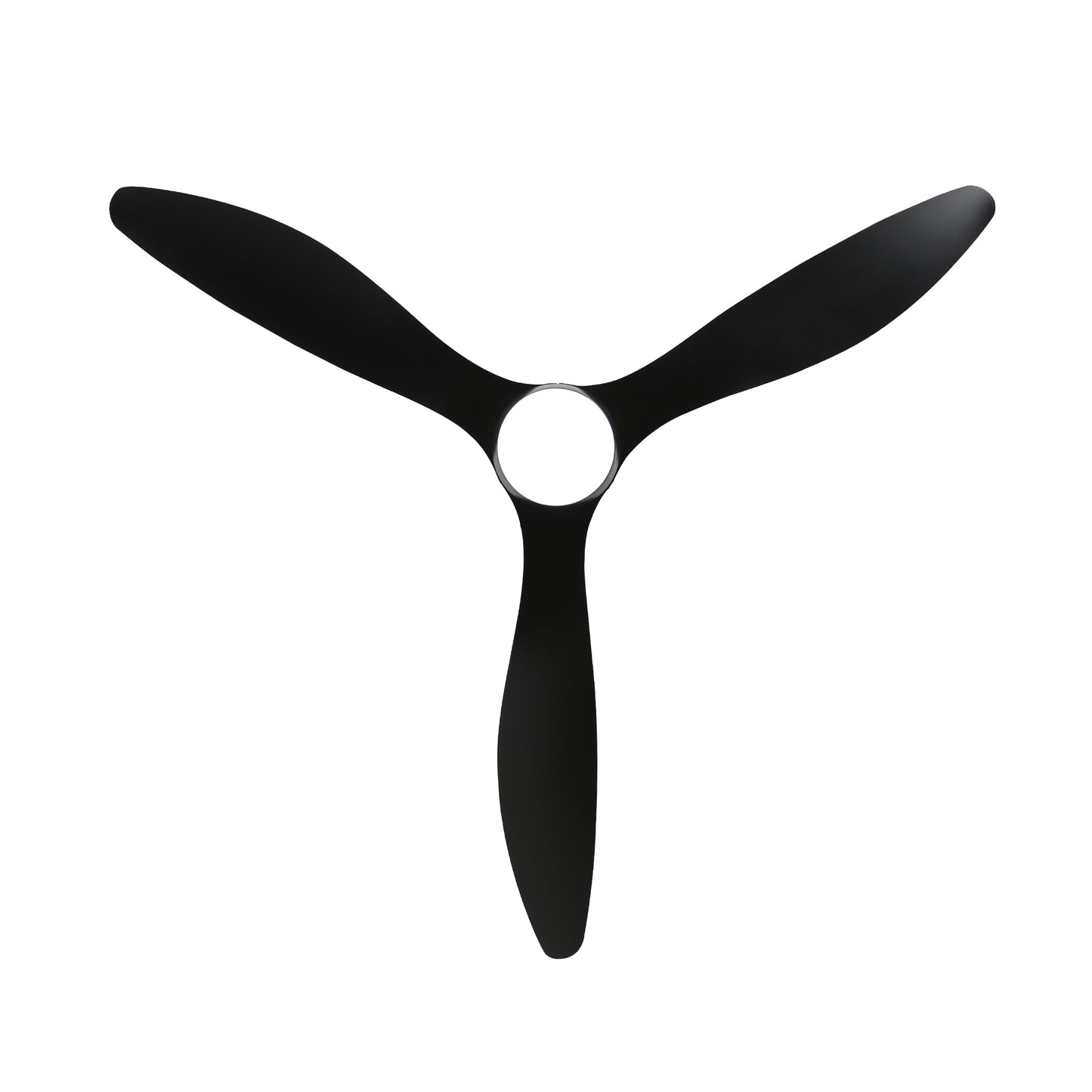 52" Matte Black 3-Blade Ceiling Fan with Light - view 27