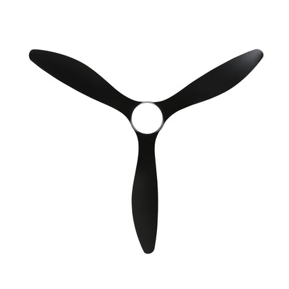 52" Matte Black 3-Blade Ceiling Fan with Light - view 27