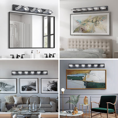 40" 6-Light Modern Black LED Vanity Light - view 4