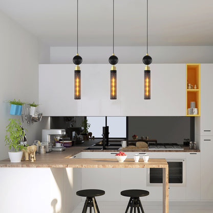 Black Wrought Iron Pendant Chandelier with Adjustable Cord - view 3