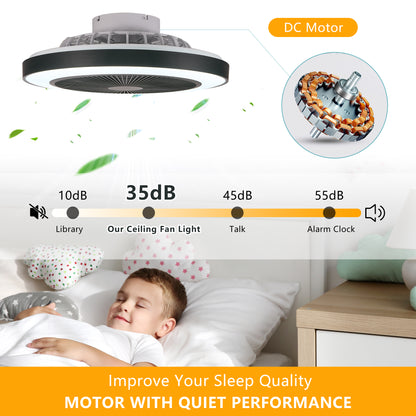 19" Black RGB Smart Ceiling Fan with Remote - view 8