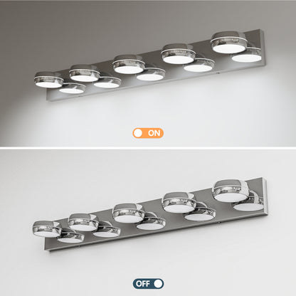 35" 5-Light Chrome LED Bathroom Vanity Light - view 5