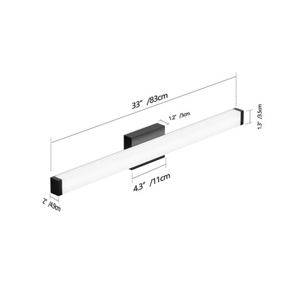 33" Black LED Bathroom Vanity Light - view 8