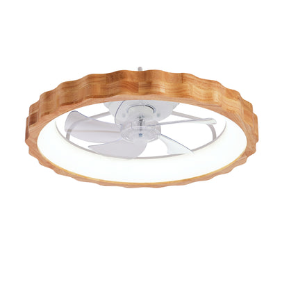 20" Plum Blossom Flush Mount Ceiling Fan with Dimmable LED - view 19