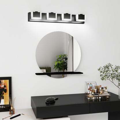4-Light Black Up & Down LED Vanity Light