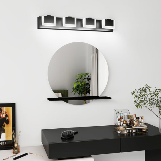 4-Light Black Up & Down LED Vanity Light