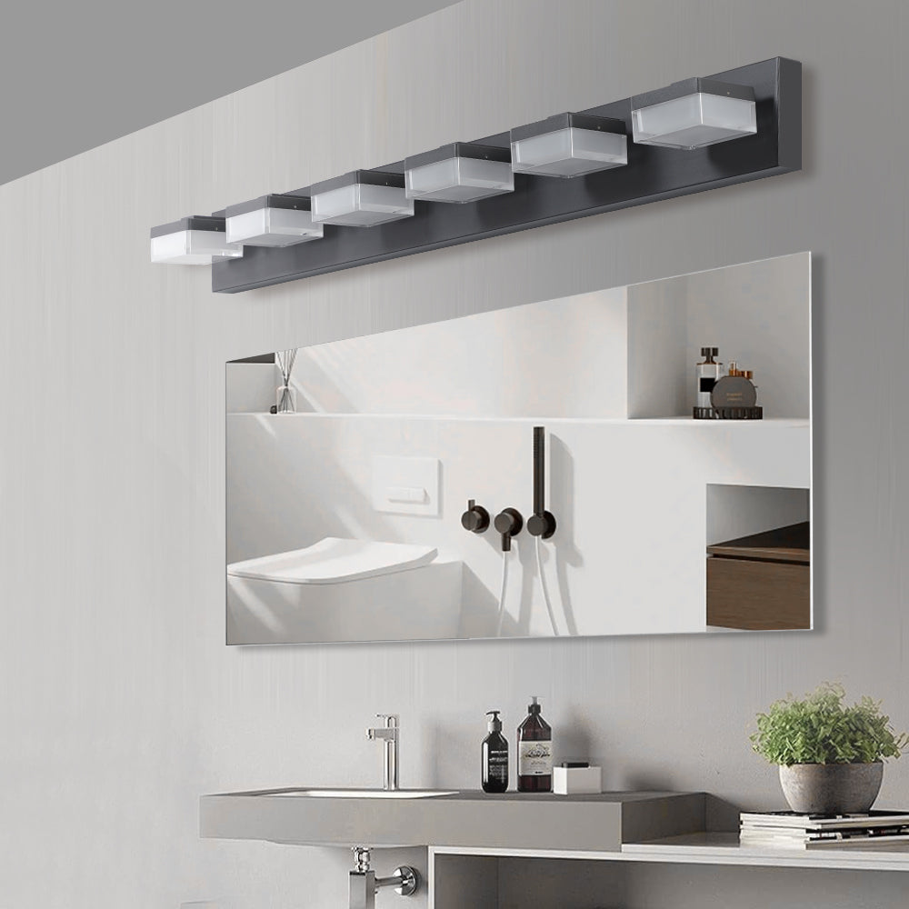 6-Light Modern Black LED Vanity Mirror Light - view 3