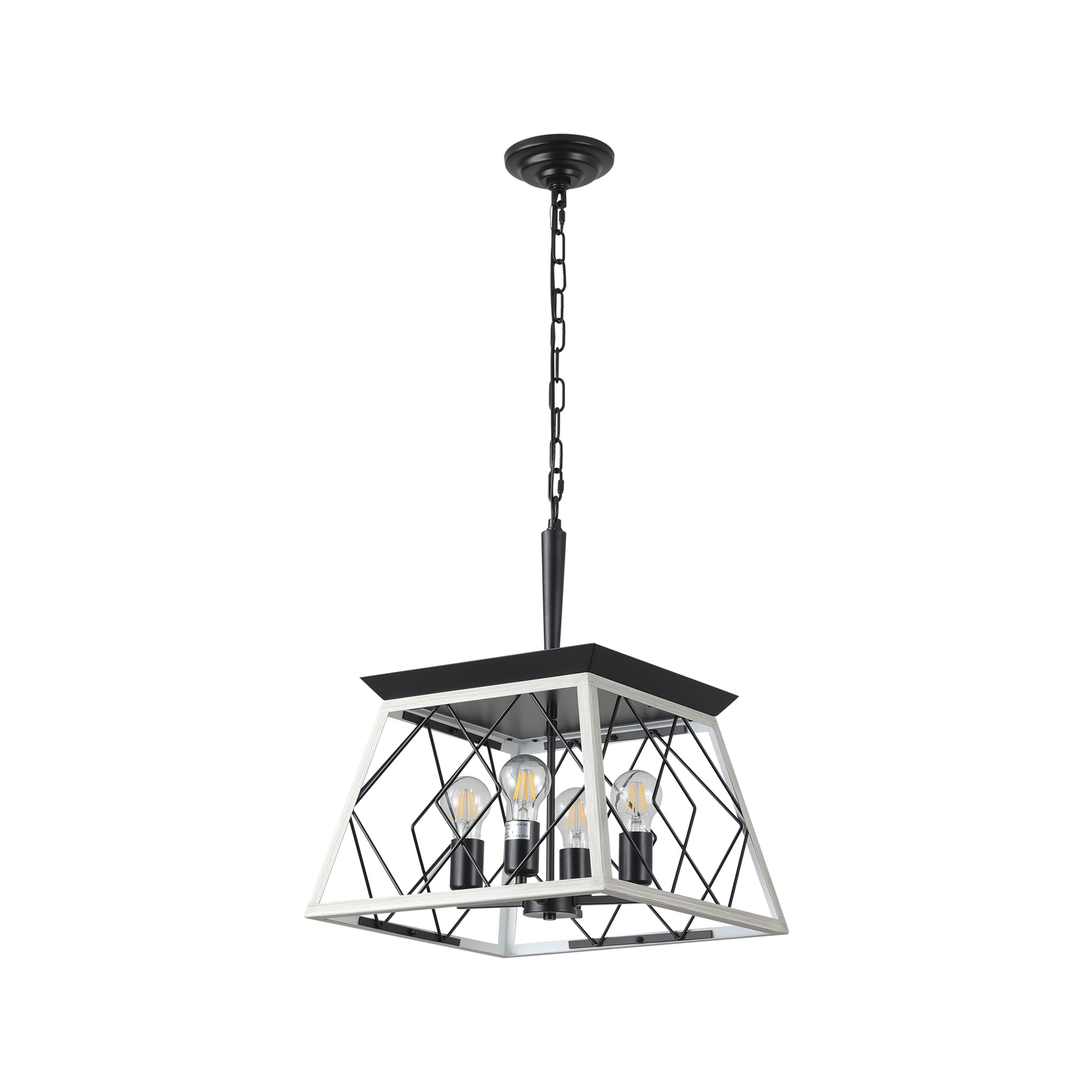 4-Light White Farmhouse Chandelier - view 13