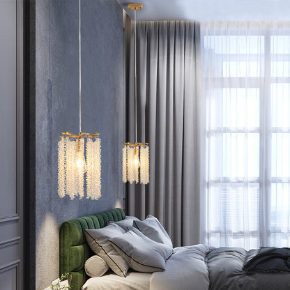Gold Waterfall Crystal Pendant Chandelier, Set of 3 - view 4