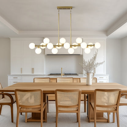 16-Light Gold and Opal Farmhouse Pendant Light - view 5