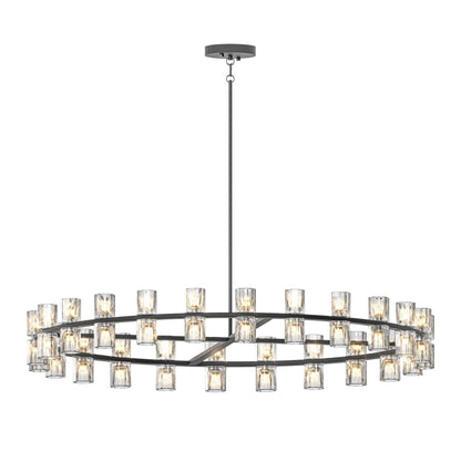 48" Modern Black Crystal LED Chandelier - view 8